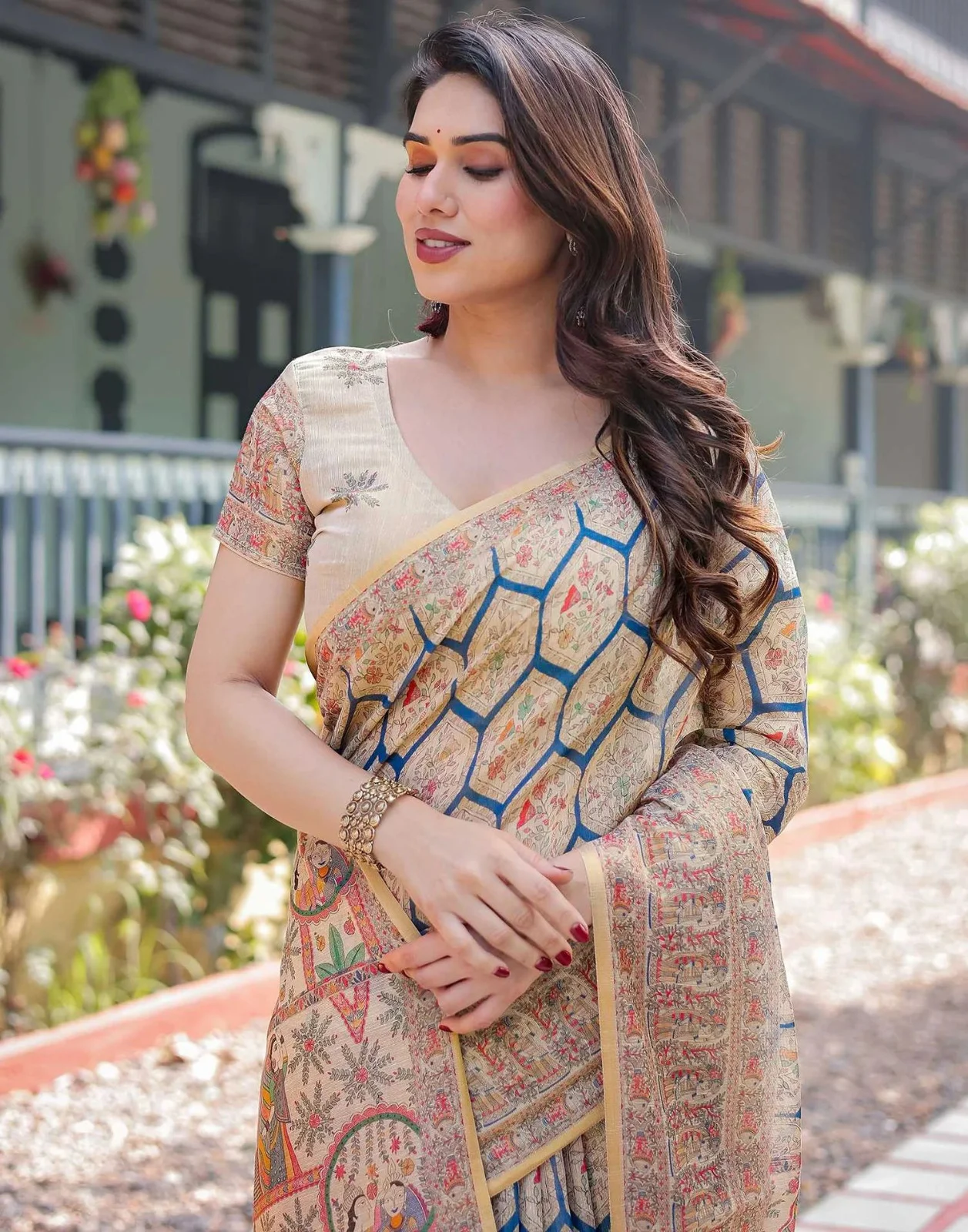 Chanduri Silk Sharee-23128