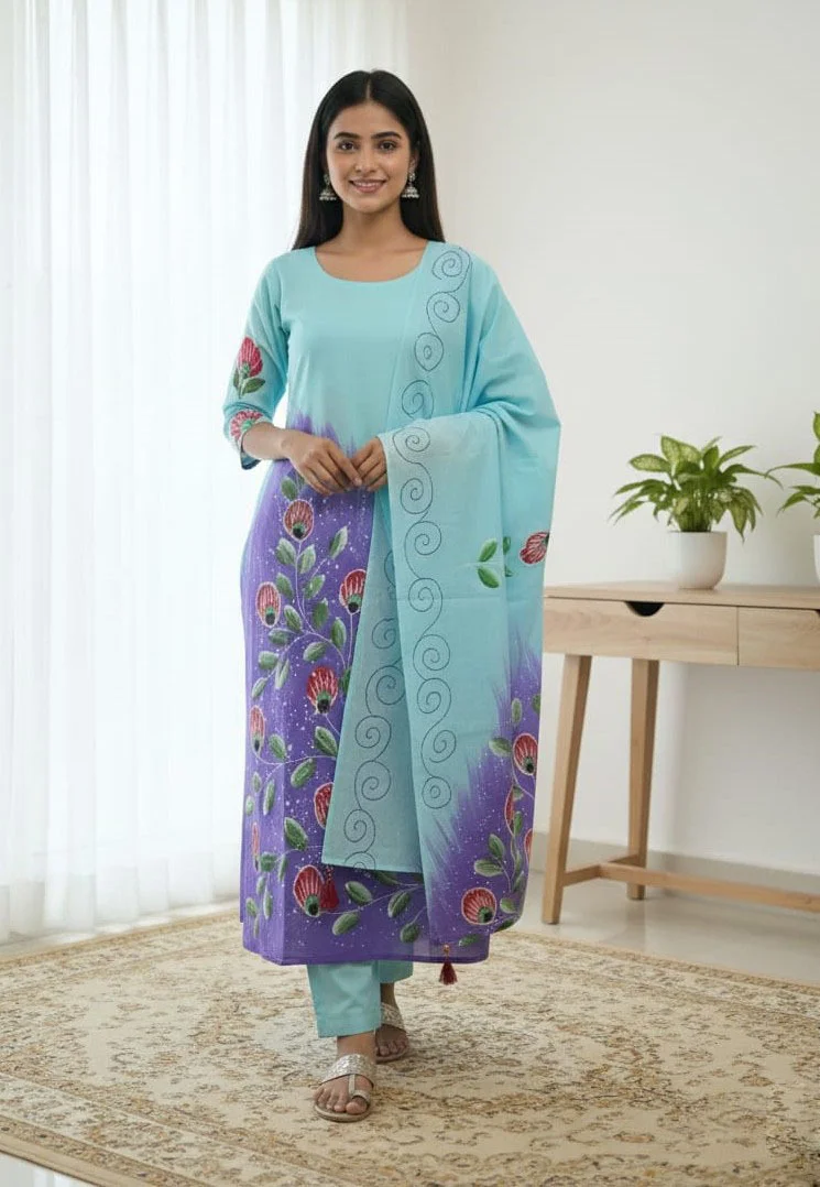 Block Print Three Piece-27673