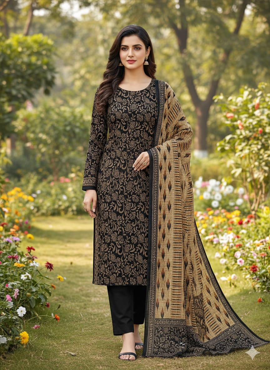 ১০০% সুতি জয়পুরি থ্রি পিচ