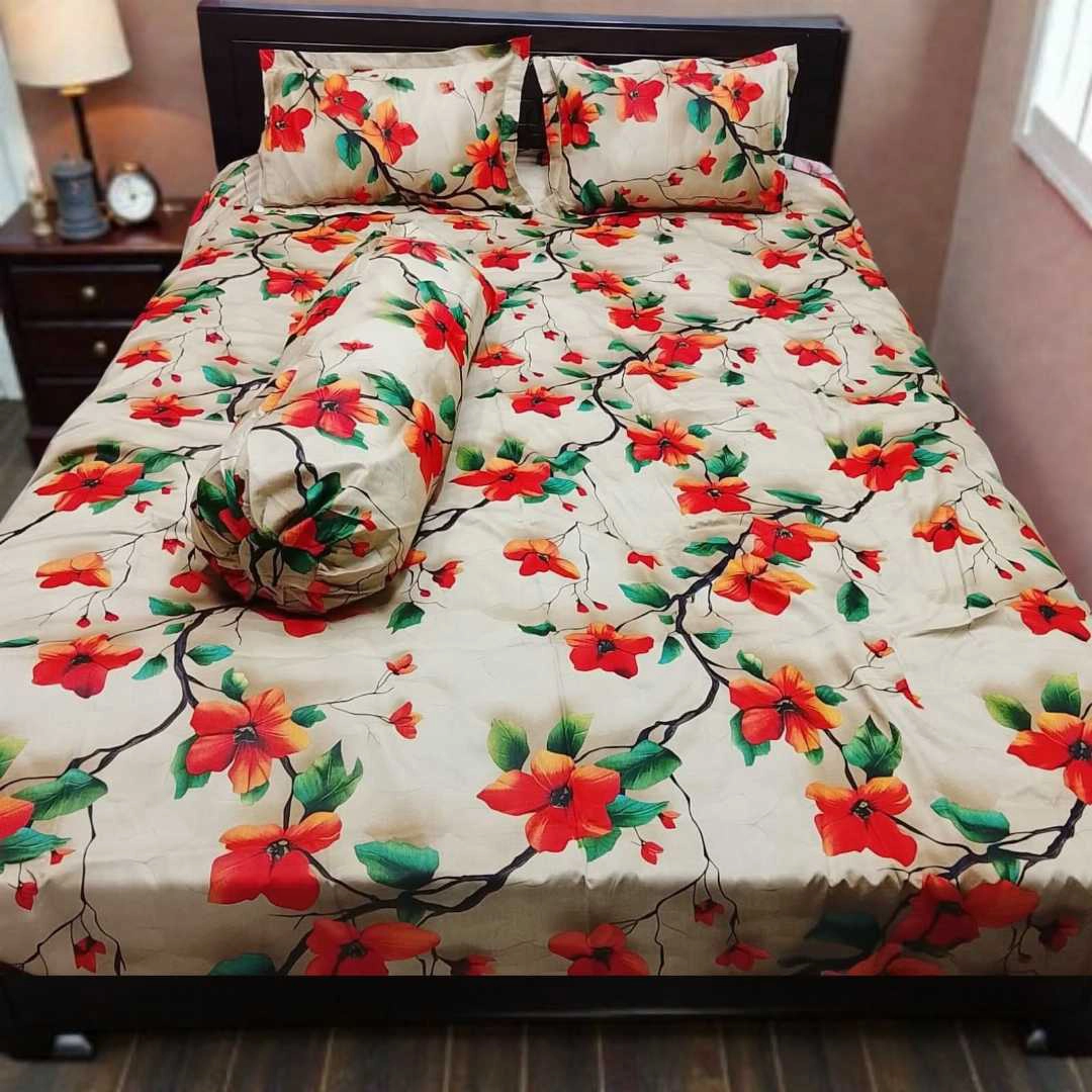 Digital Home Tex Luxury Panel Cotton Bed Sheet King Size – 10060