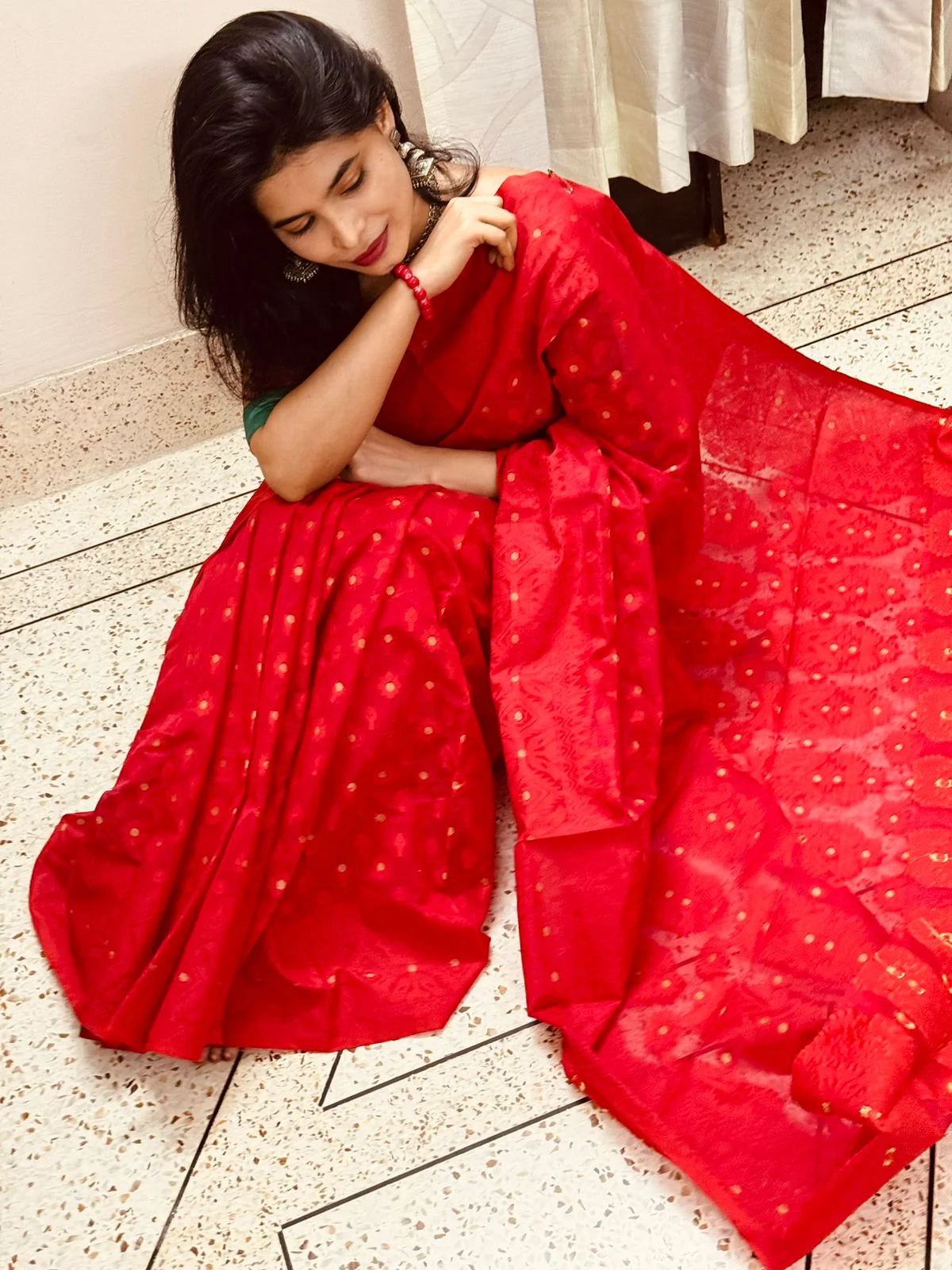 সিল্ক কাতান শাড়ি-12811