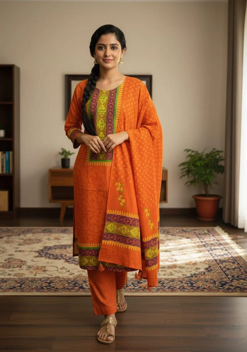 Block Print Three Piece-27667