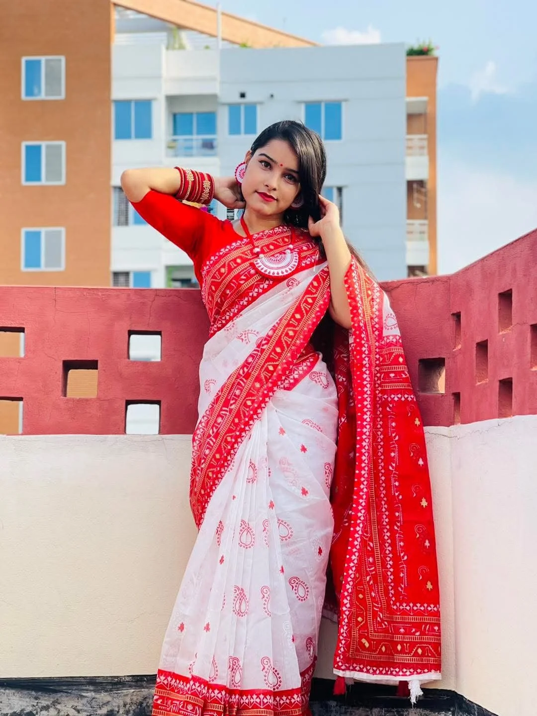 Half silk screen print sharee-22504