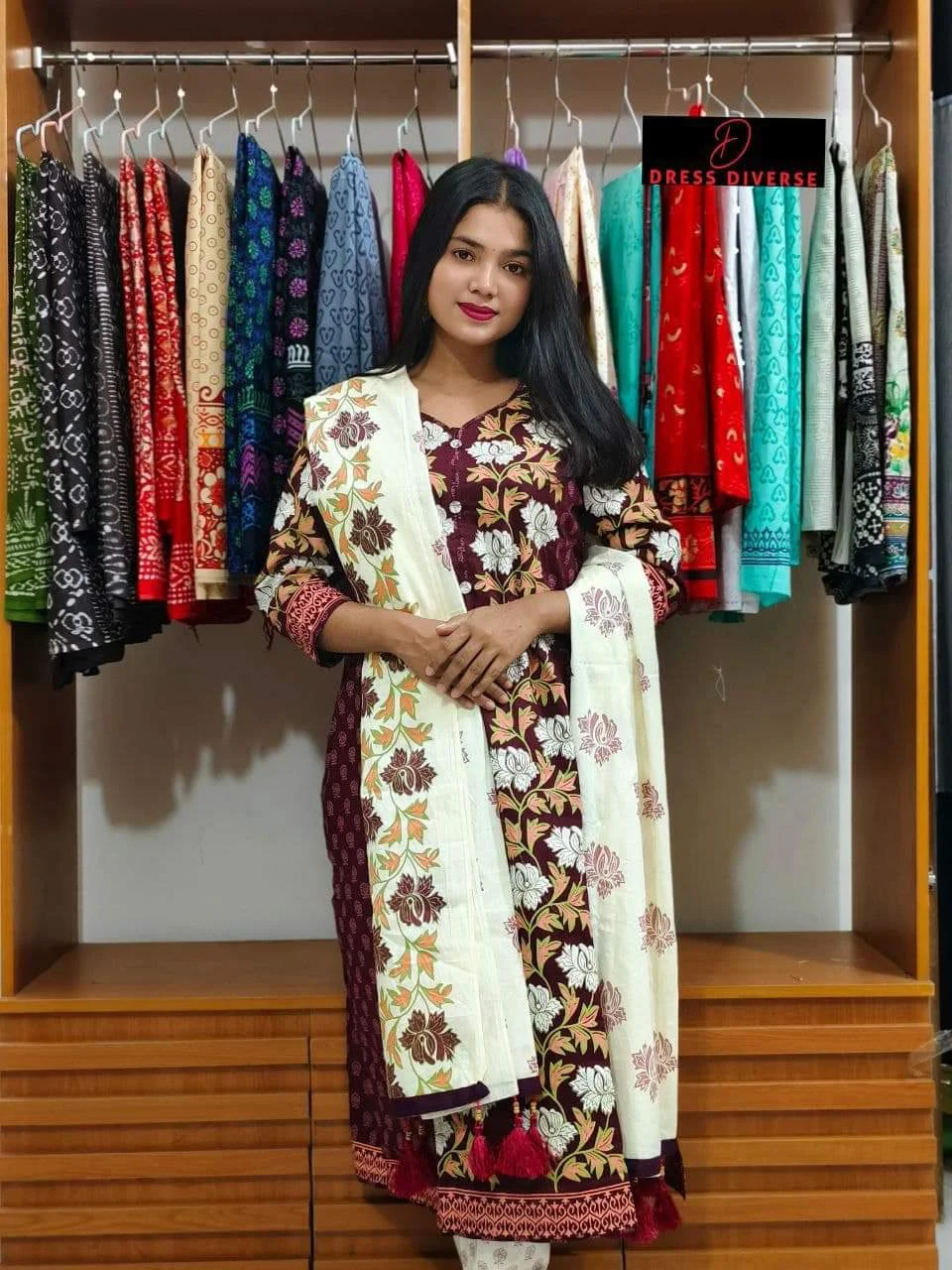 Block Print Three Piece-11616