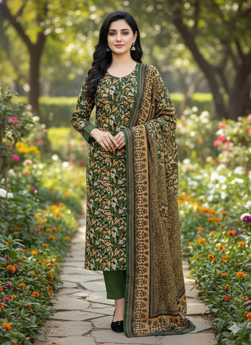 ১০০% সুতি জয়পুরি থ্রি পিচ