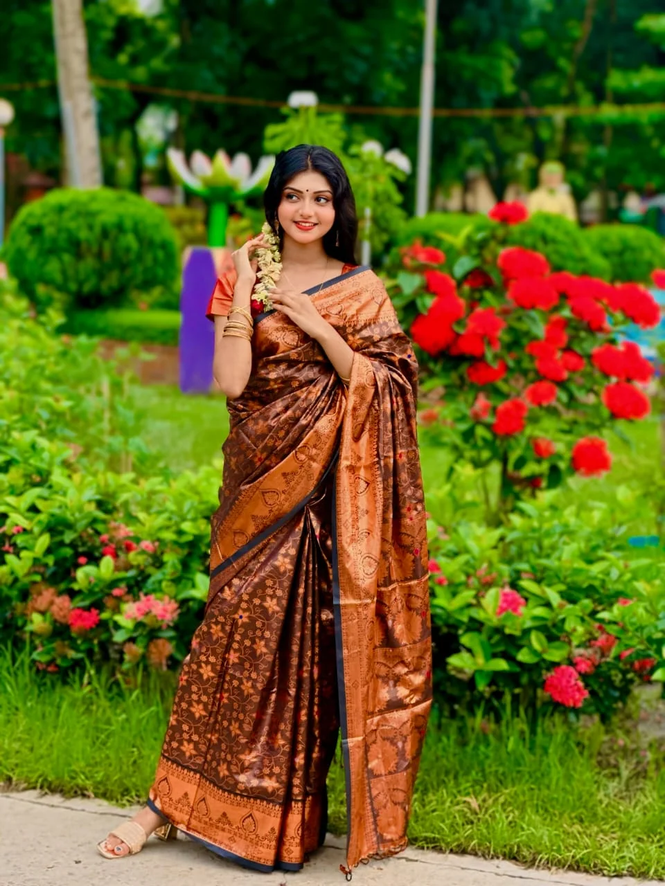 Soft silk katan sharee- 20623