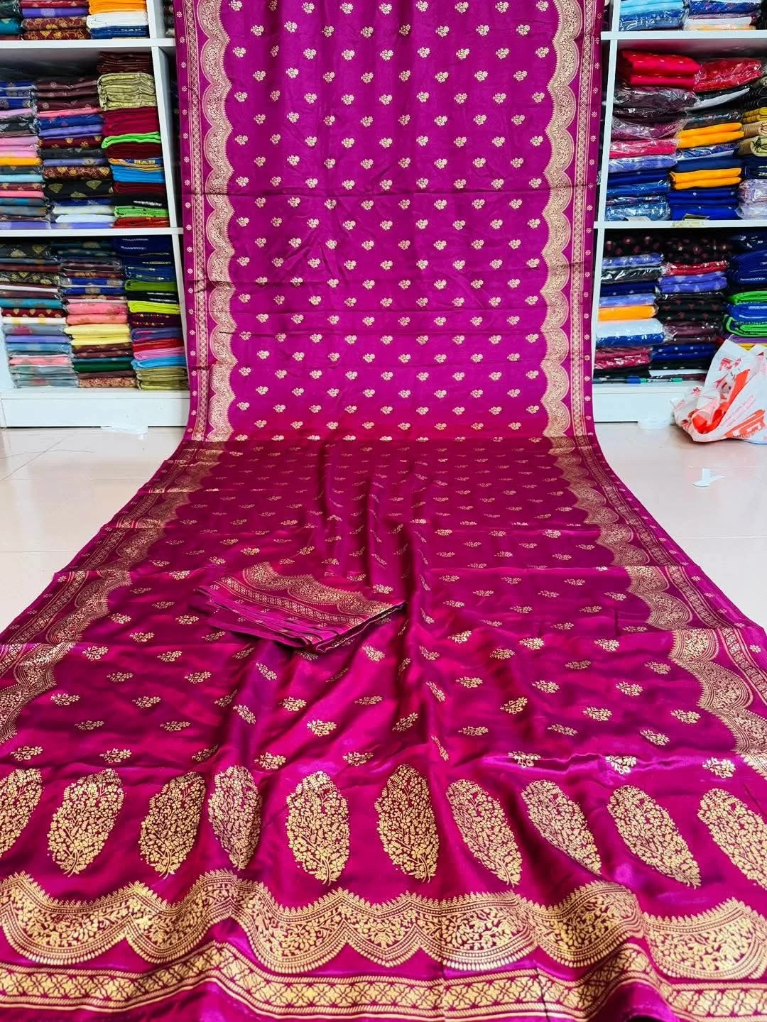 Japani Silk Skin Print Sharee with Blouse Piece-22494