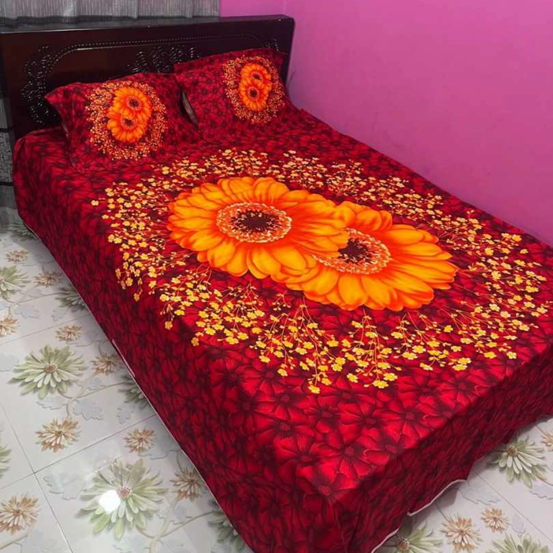 Digital Home Tex Luxury Panel Cotton Bed Sheet King Size – 10059