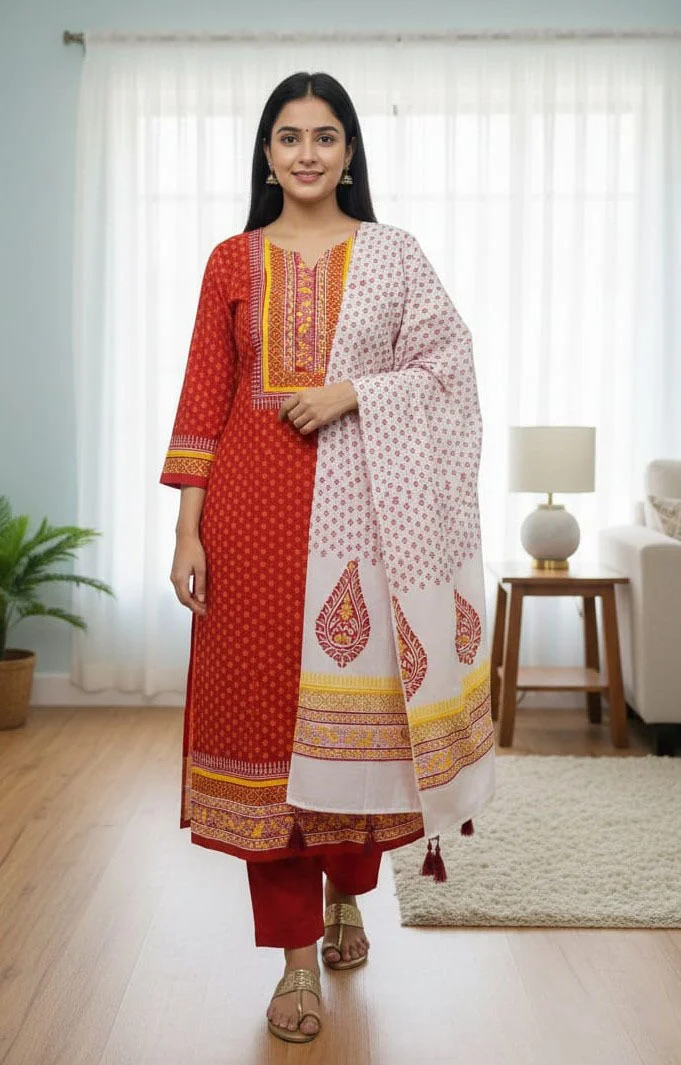 Block Print Three Piece-27657
