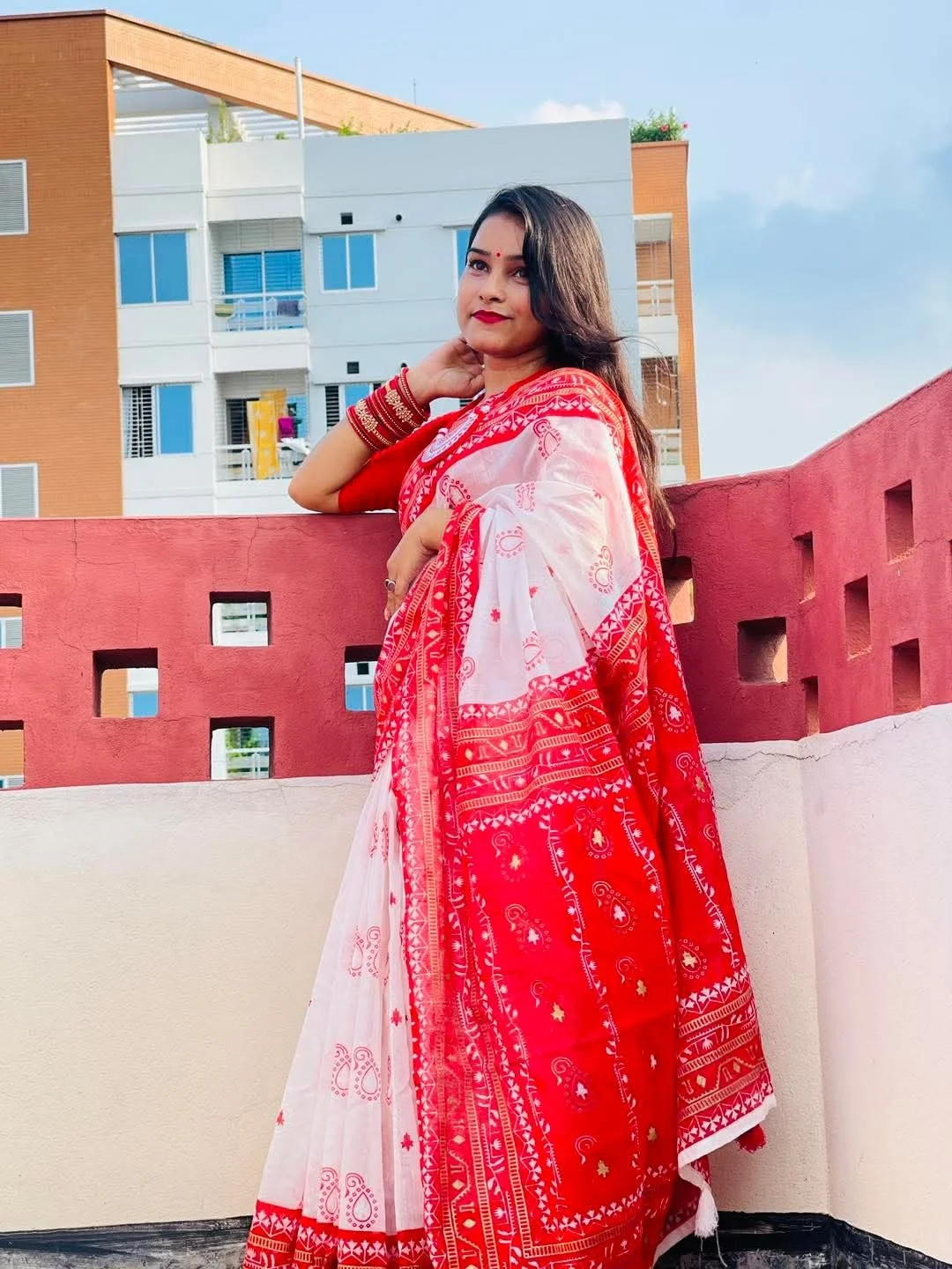 Half silk screen print sharee-22504