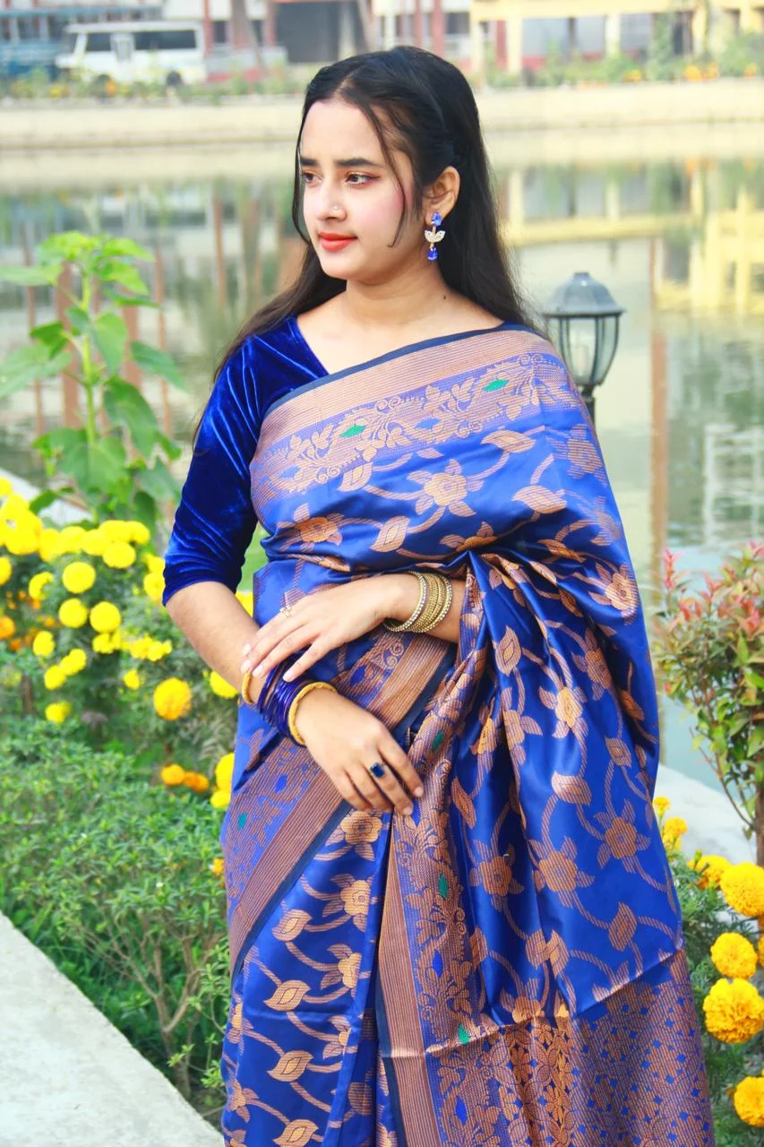 সিল্ক কাতান শাড়ি-17291
