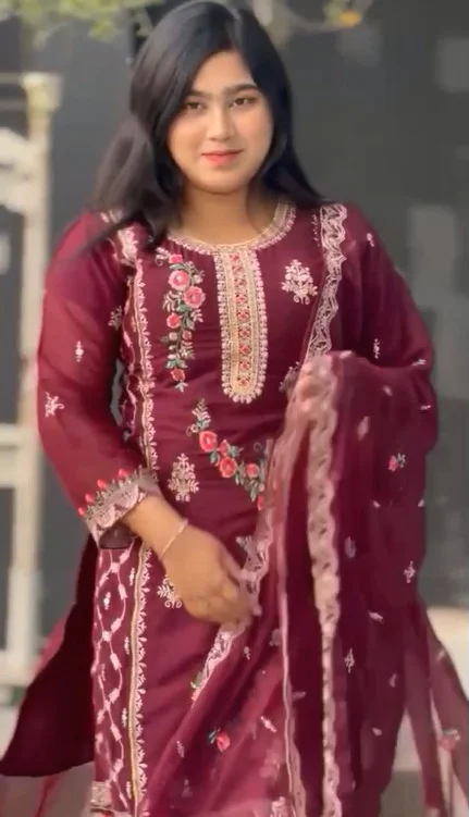 Georgette Embroidery Four Piece-16816