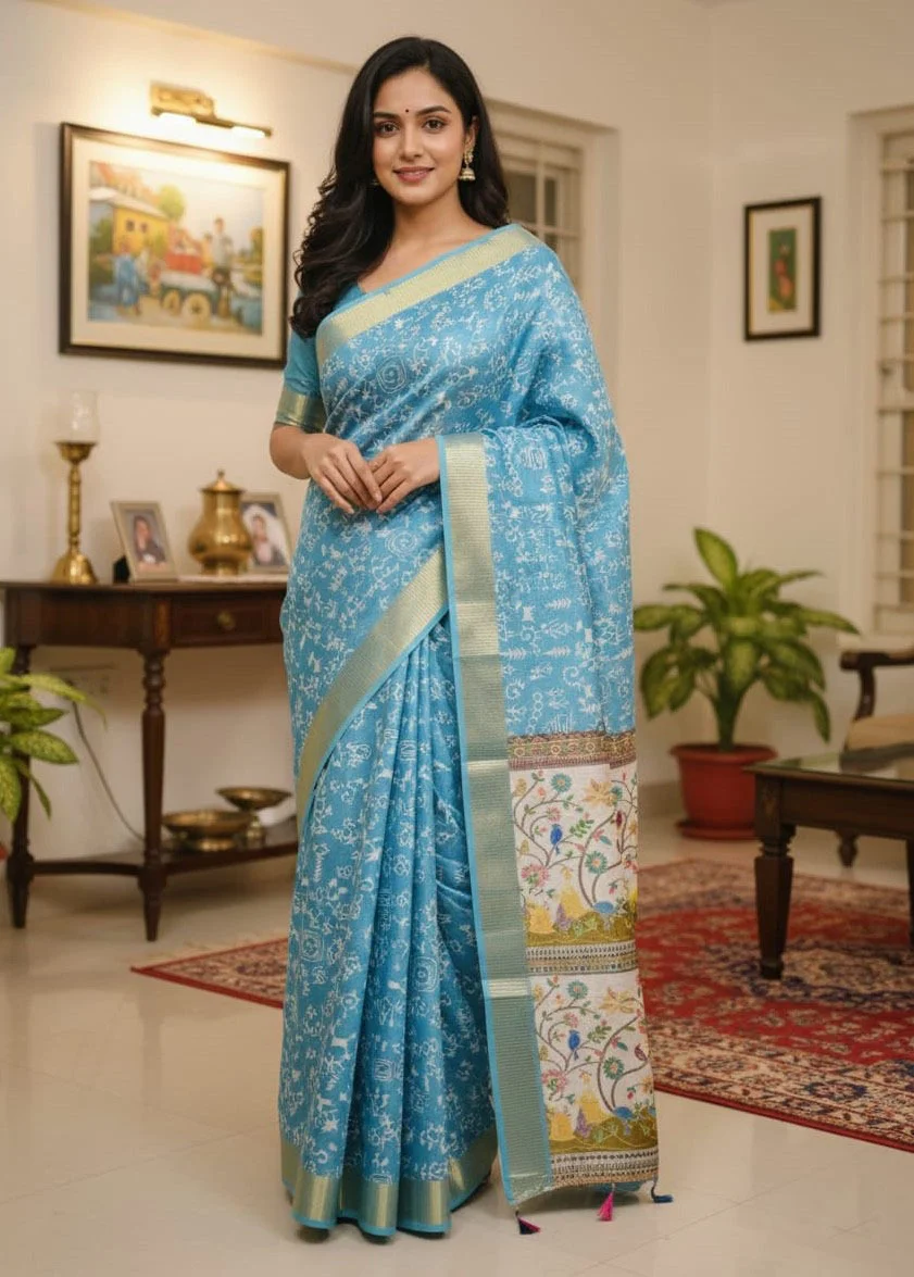 Kaftan Silk Sharee-27094